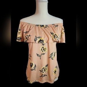 Say Anything off shoulder shirt